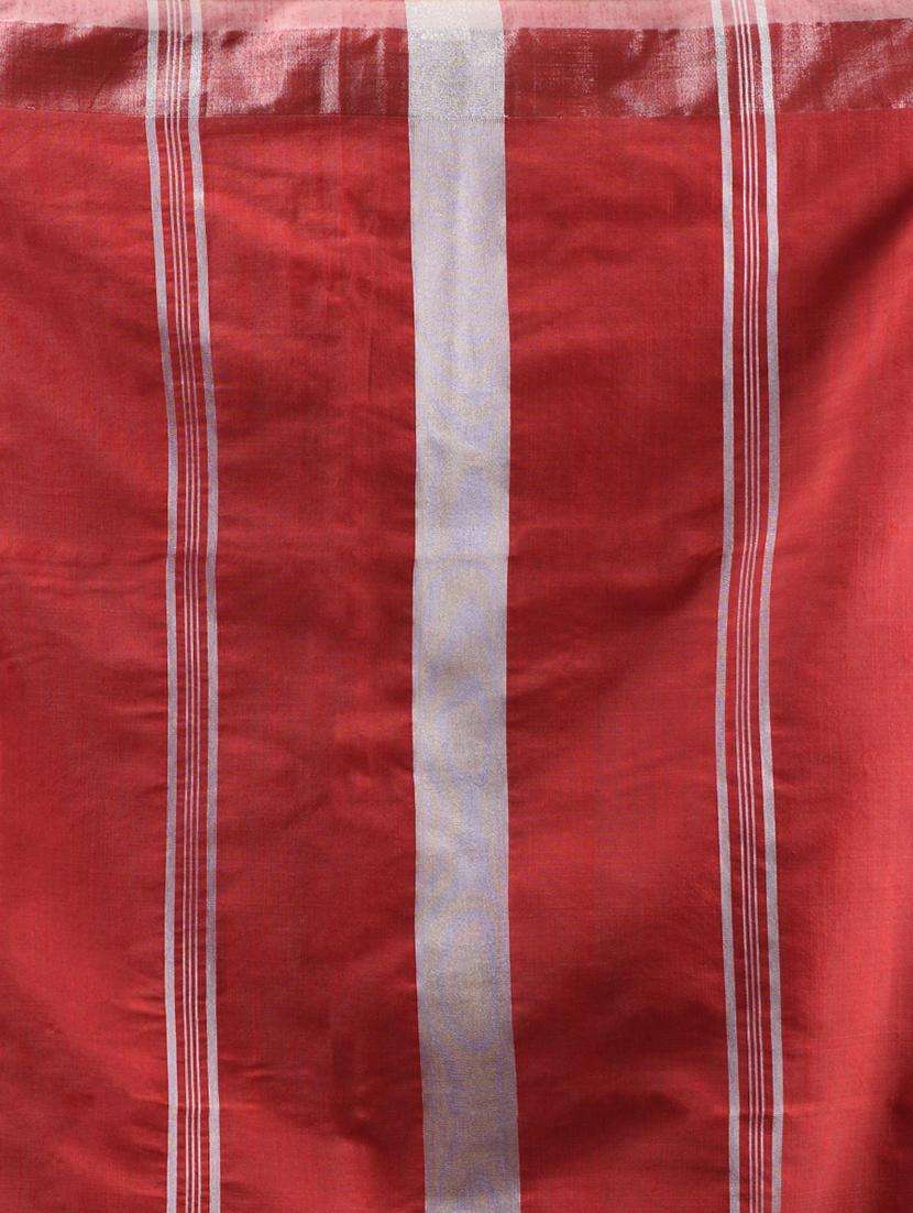 women solid handloom saree with blouse - 22043102 -  Standard Image - 2