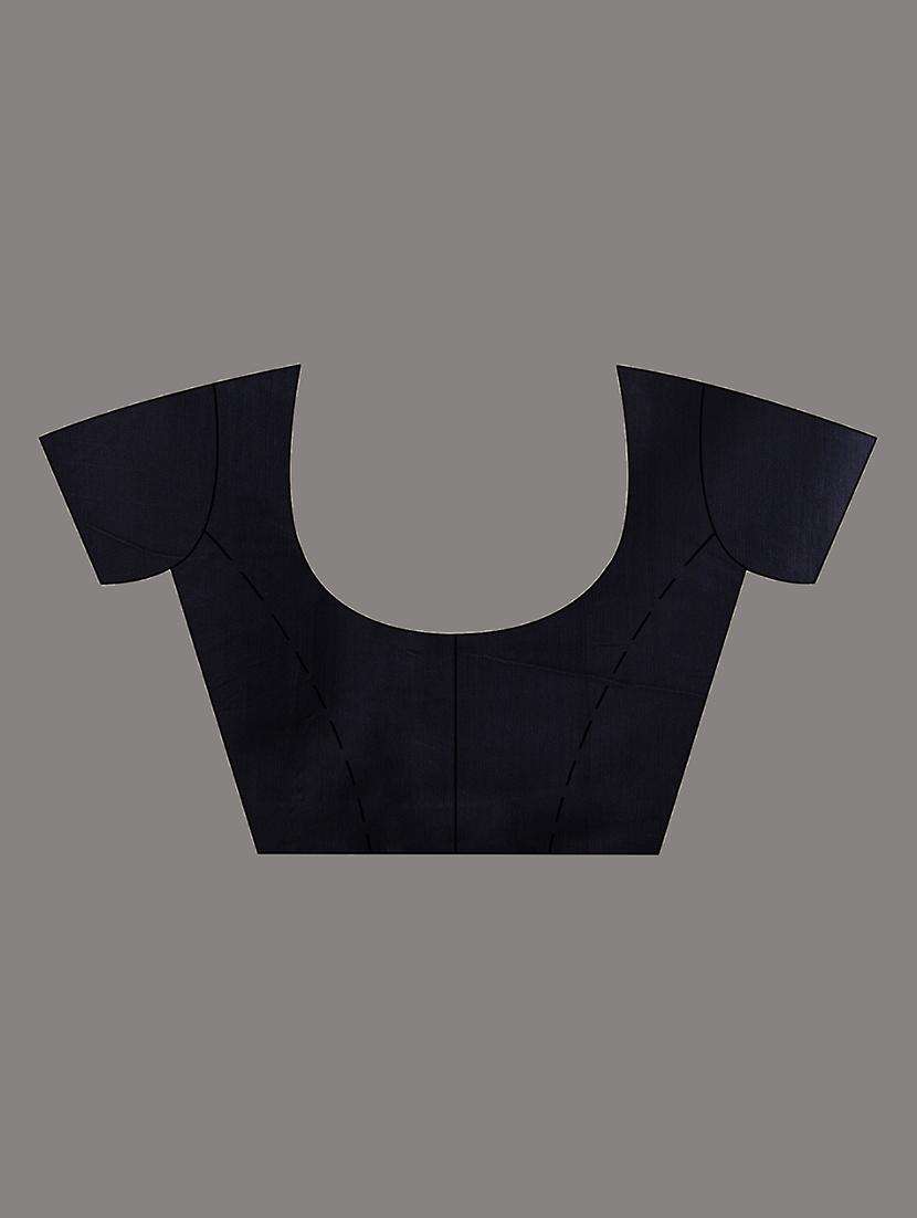 women solid handloom saree with blouse - 22043138 -  Standard Image - 2