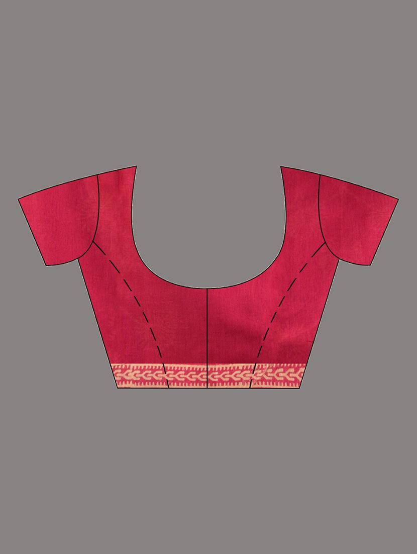 women printed handloom saree with blouse - 22043157 - Standard Image - 2