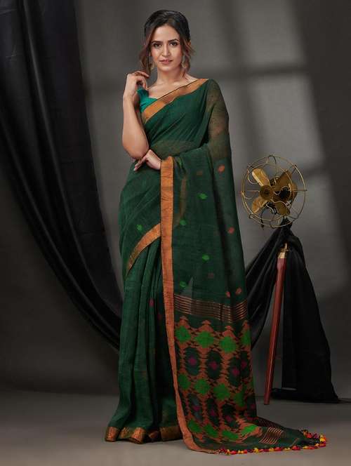 women self design handloom saree with blouse - 22043169 -  Standard Image - 0