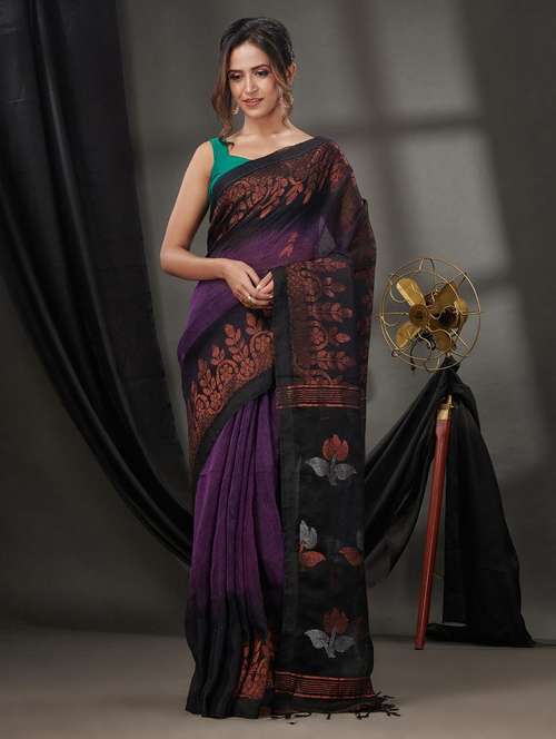 women self design handloom saree with blouse - 22043180 - Standard Image - 0