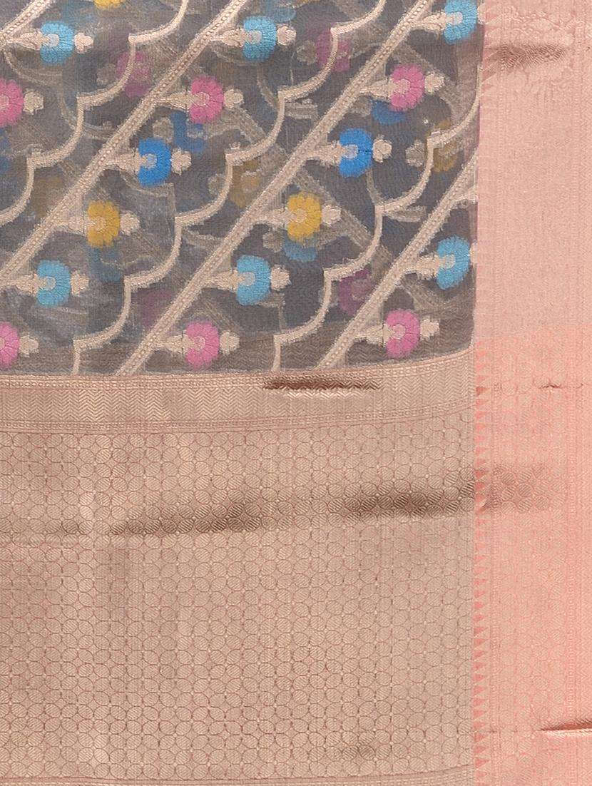 Women Self Design Bordered Saree With Blouse - 22043199 -  Standard Image - 2