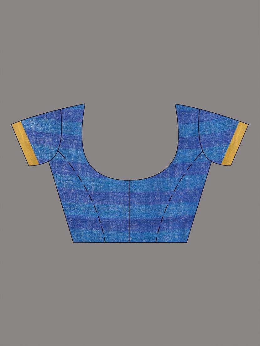 women striped handloom saree with blouse - 22043205 -  Standard Image - 2