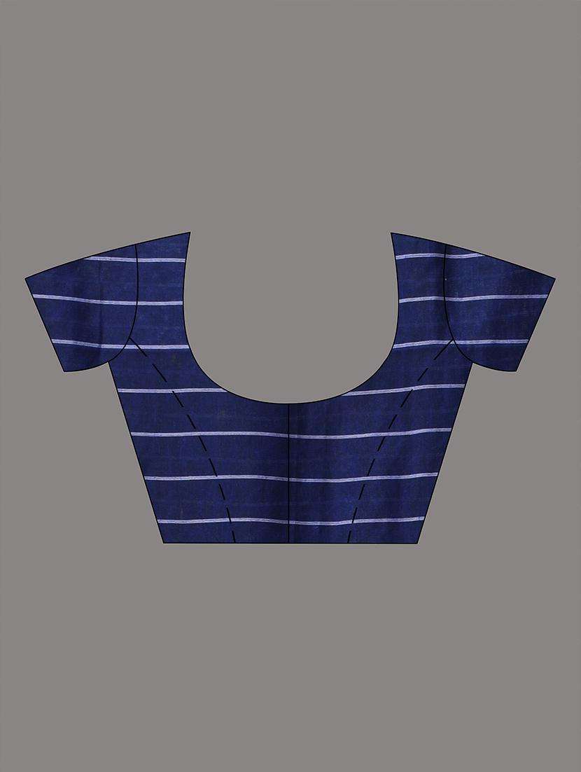 women checkered handloom saree with blouse - 22043233 -  Standard Image - 2