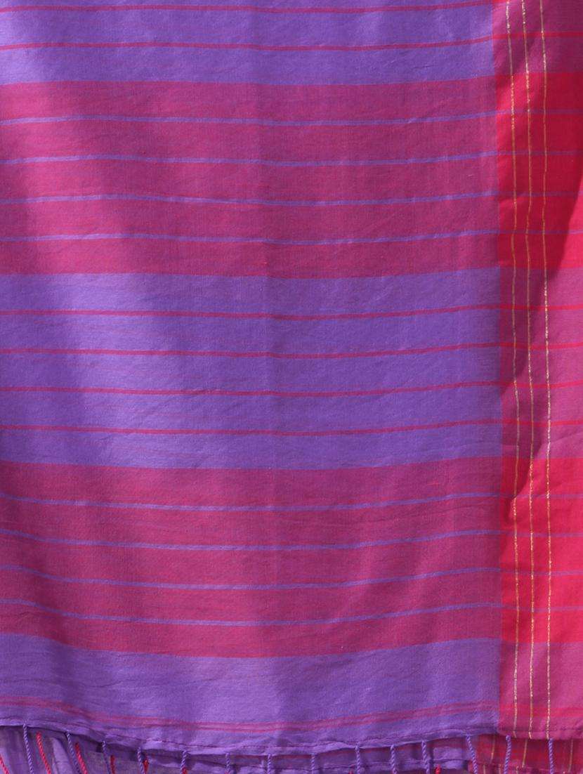 women striped handloom saree with blouse - 22043271 -  Standard Image - 2