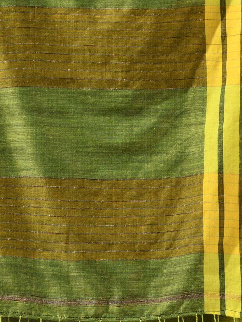 women green handloom saree with blouse - 22043281 -  Standard Image - 2