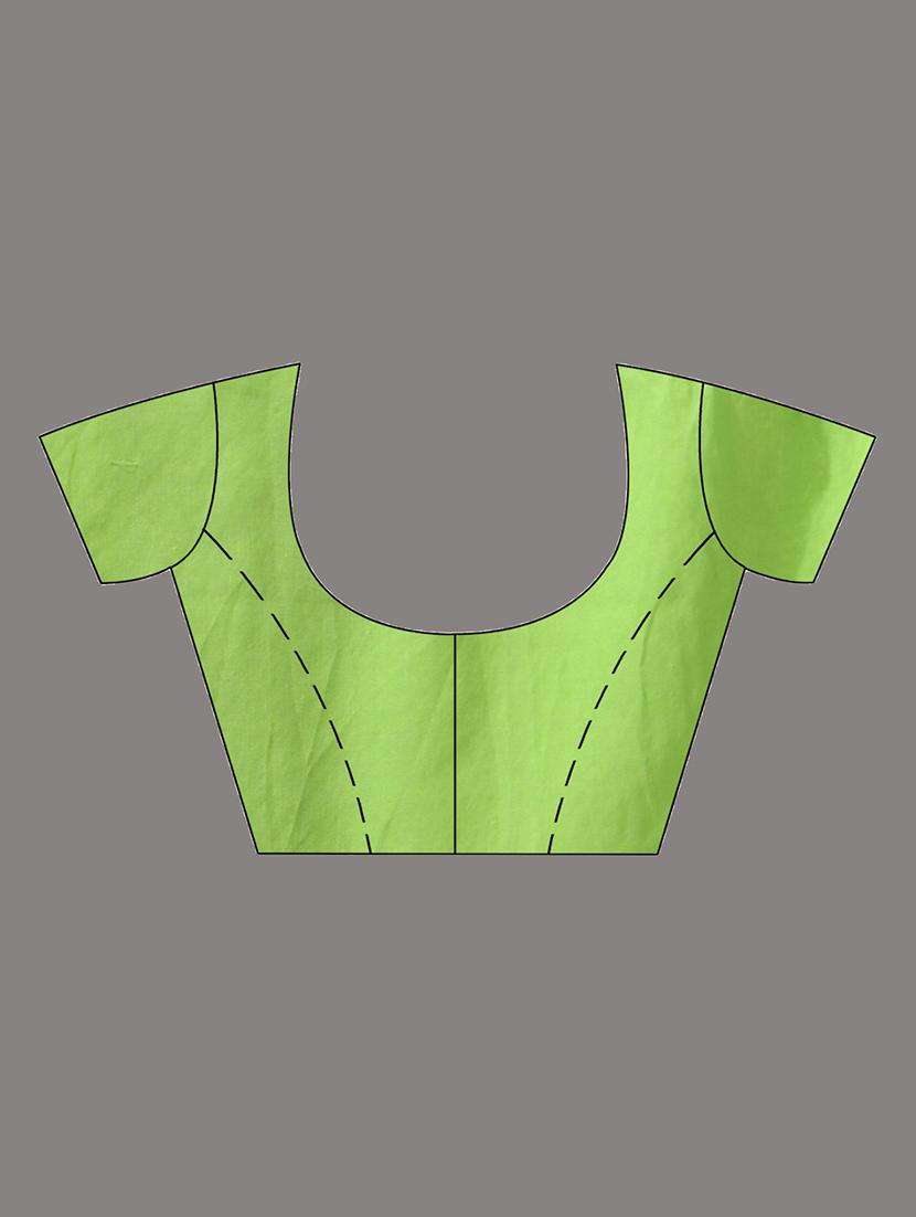 women green handloom saree with blouse - 22043331 -  Standard Image - 2