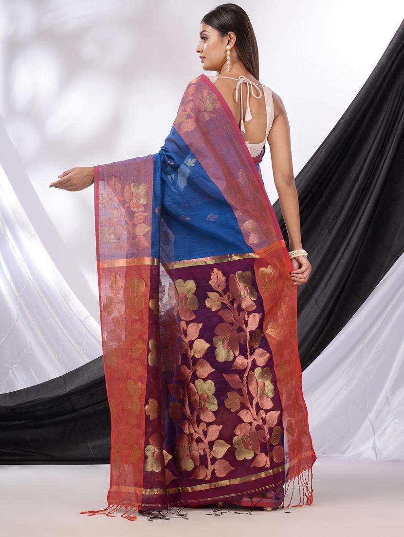 women self design bordered saree with blouse - 22043364 -  Standard Image - 2