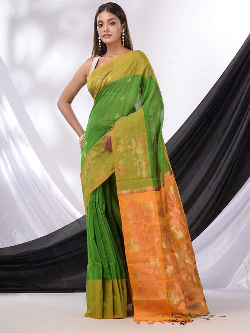 women self design handloom saree with blouse - 22043366 - Standard Image - 0