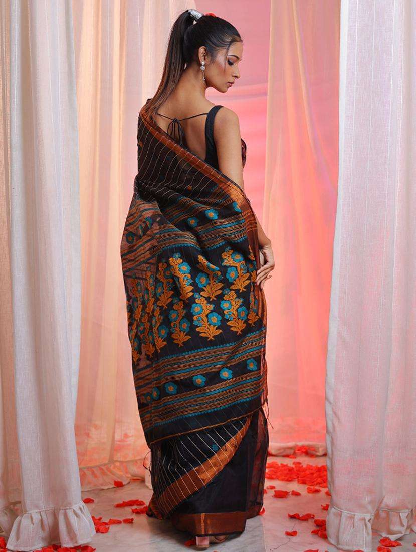 women self design handloom saree with blouse - 22043378 -  Standard Image - 2