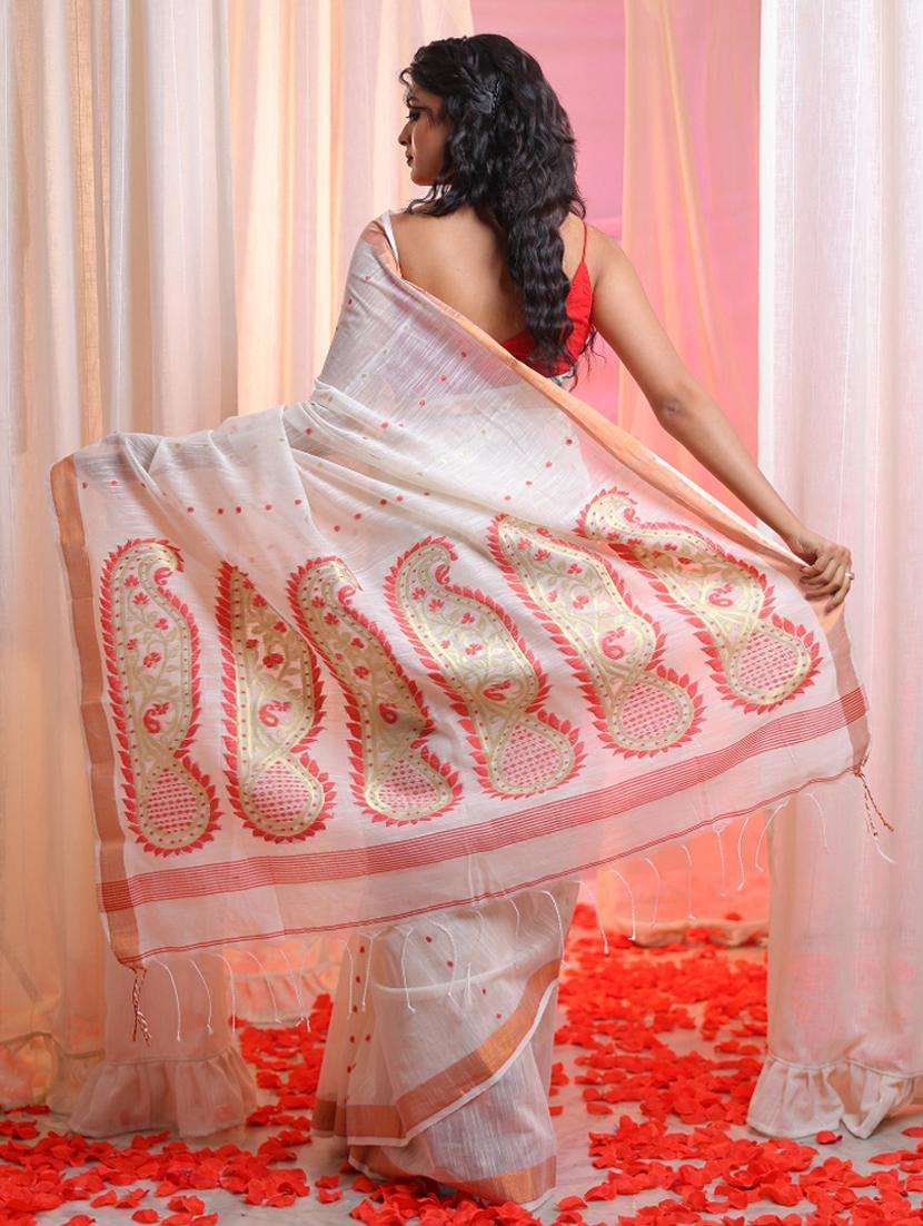 women self design tant saree with blouse - 22043391 -  Standard Image - 2