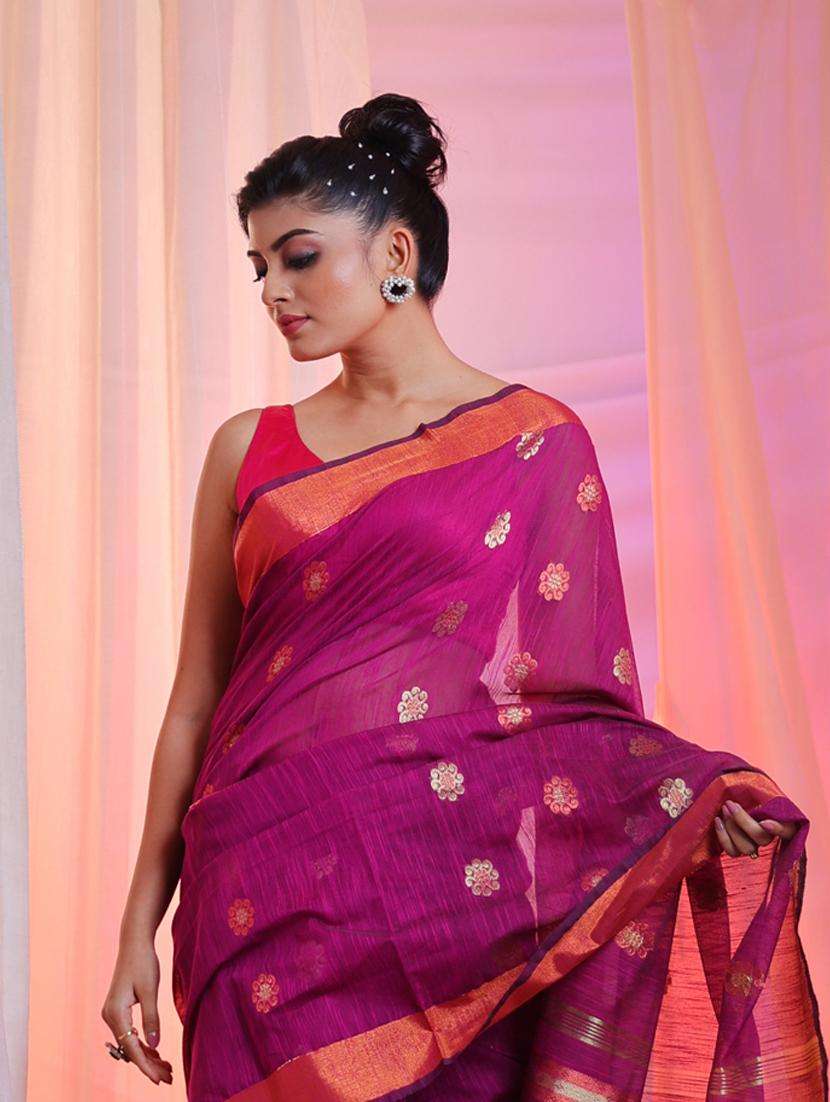 women self design handloom saree with blouse - 22043396 -  Standard Image - 2