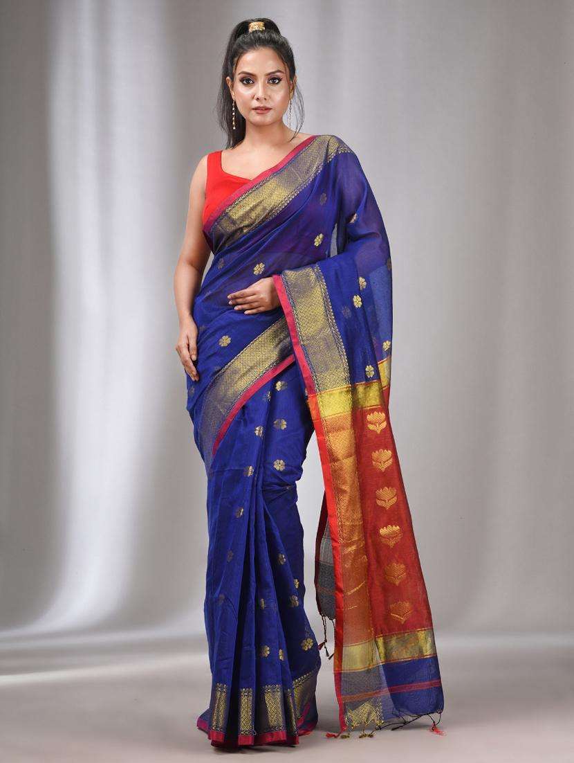 women self design southern silk saree with blouse