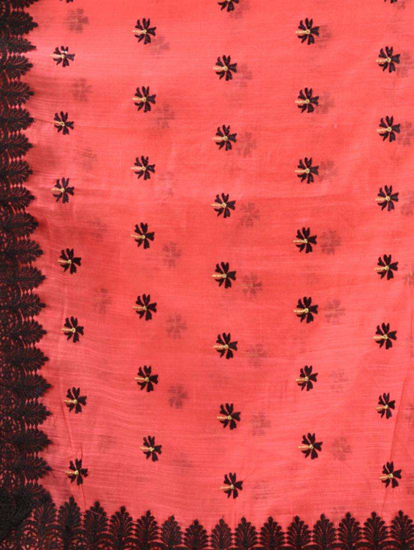 women solid with work bordered saree with blouse - 22043439 -  Standard Image - 2
