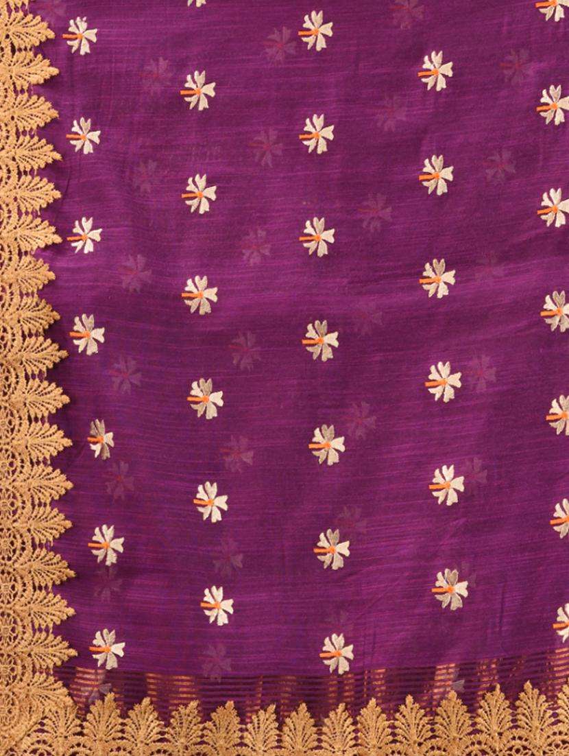 women solid with work bordered saree with blouse - 22043441 -  Standard Image - 2