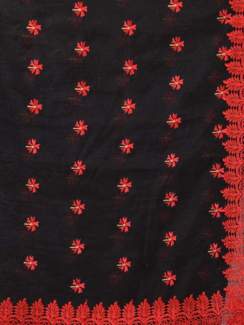 women solid with work bordered saree with blouse - 22043445 -  Standard Image - 2