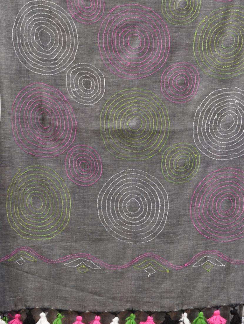 women solid with work handloom saree with blouse - 22043461 - Standard Image - 2