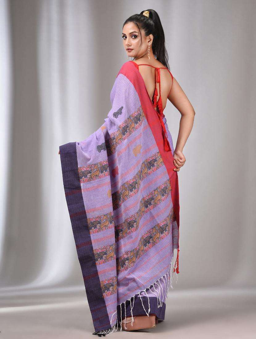 women self design handloom saree with blouse - 22043465 - Standard Image - 2