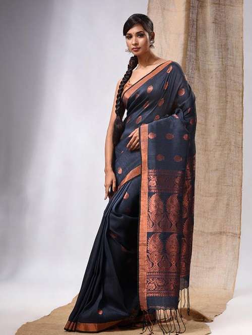 women self design handloom saree with blouse - 22043476 -  Standard Image - 0