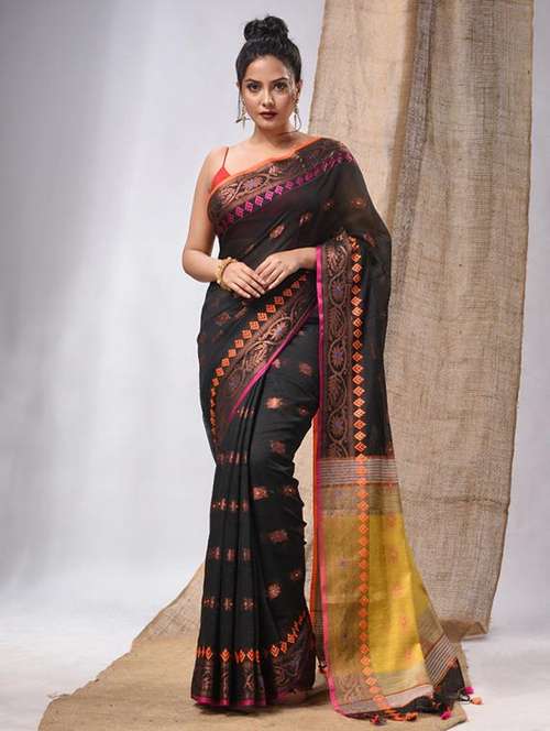 women self design handloom saree with blouse - 22043511 -  Standard Image - 0