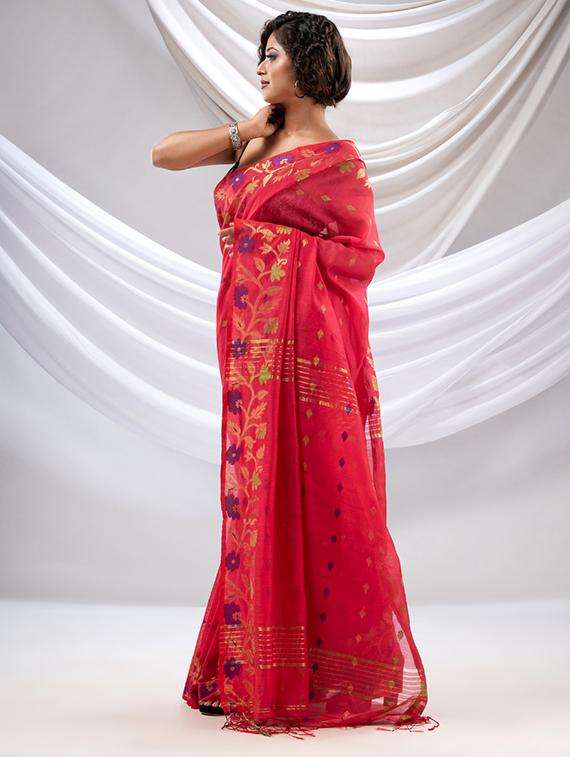 women self design handloom saree with blouse - 22043550 -  Standard Image - 2