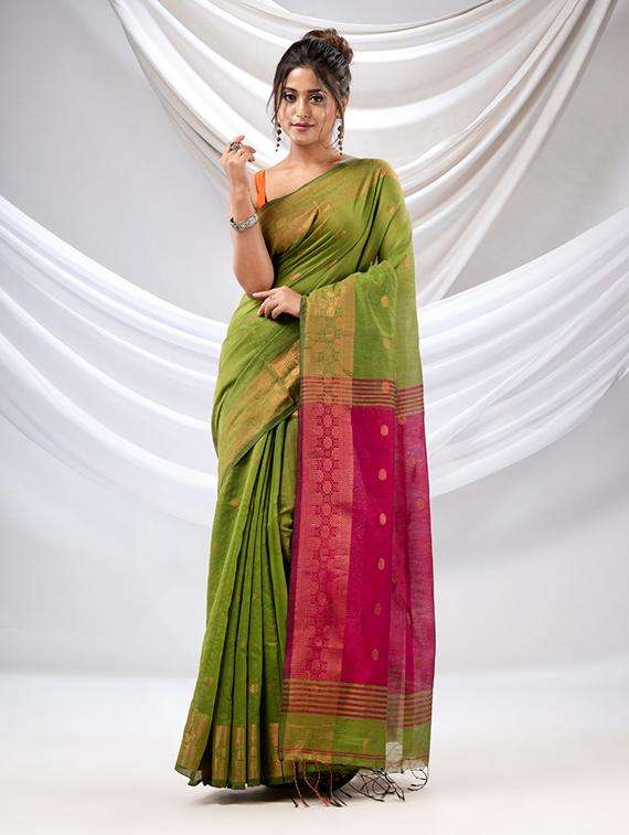 women self design tant saree with blouse - 22043552 - Zoom Image - 0