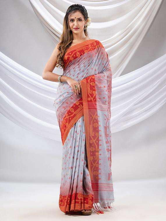 women self design handloom saree with blouse - 22043577 -  Standard Image - 2