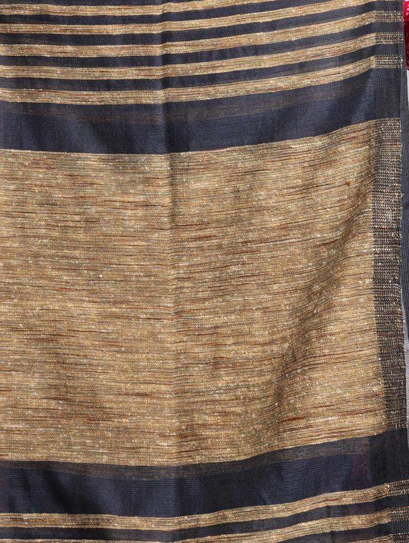 women solid handloom saree with blouse - 22043608 -  Standard Image - 2