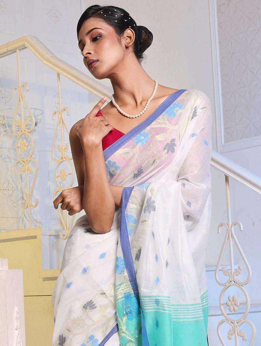 women self design handloom saree with blouse - 22043617 - Standard Image - 2