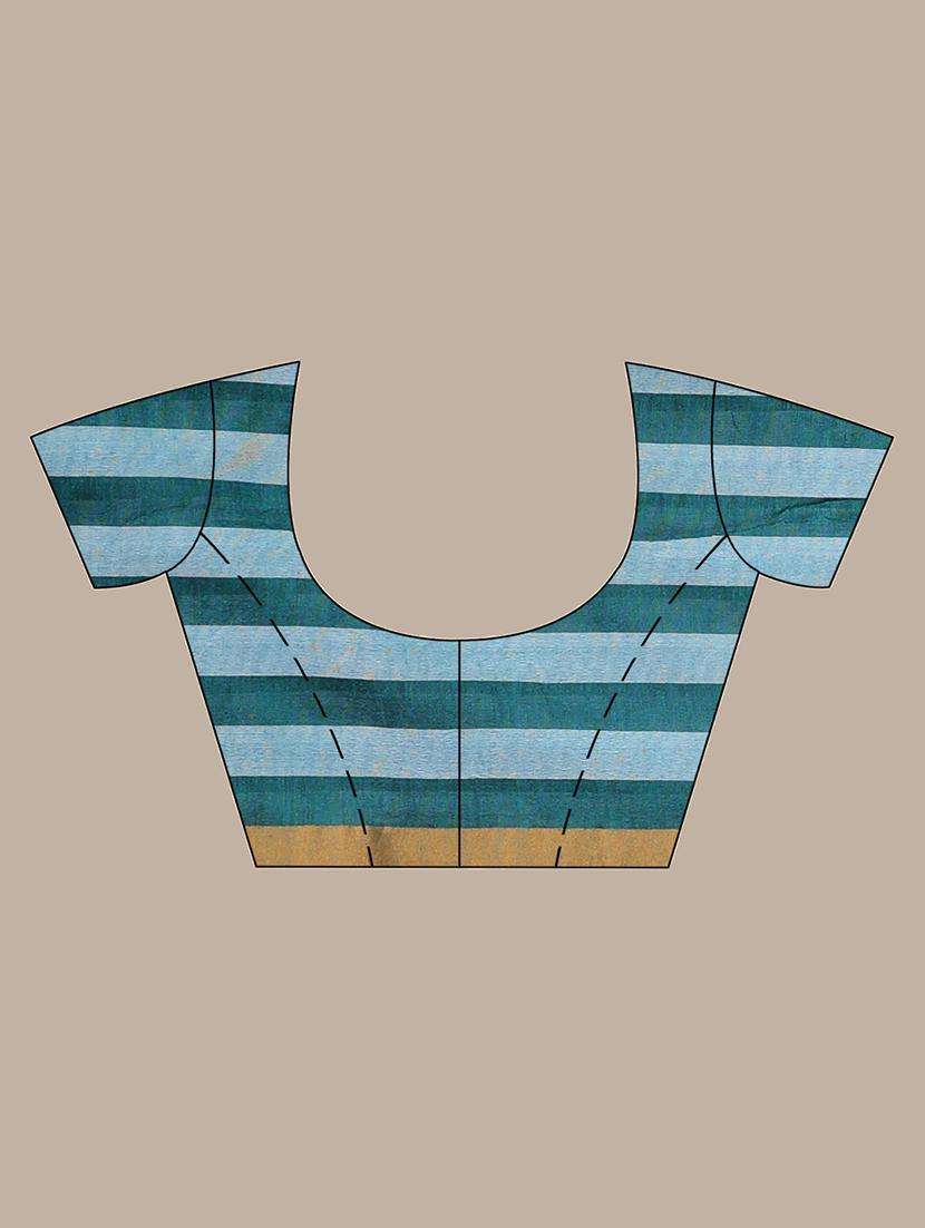 women striped handloom saree with blouse - 22043649 -  Standard Image - 2