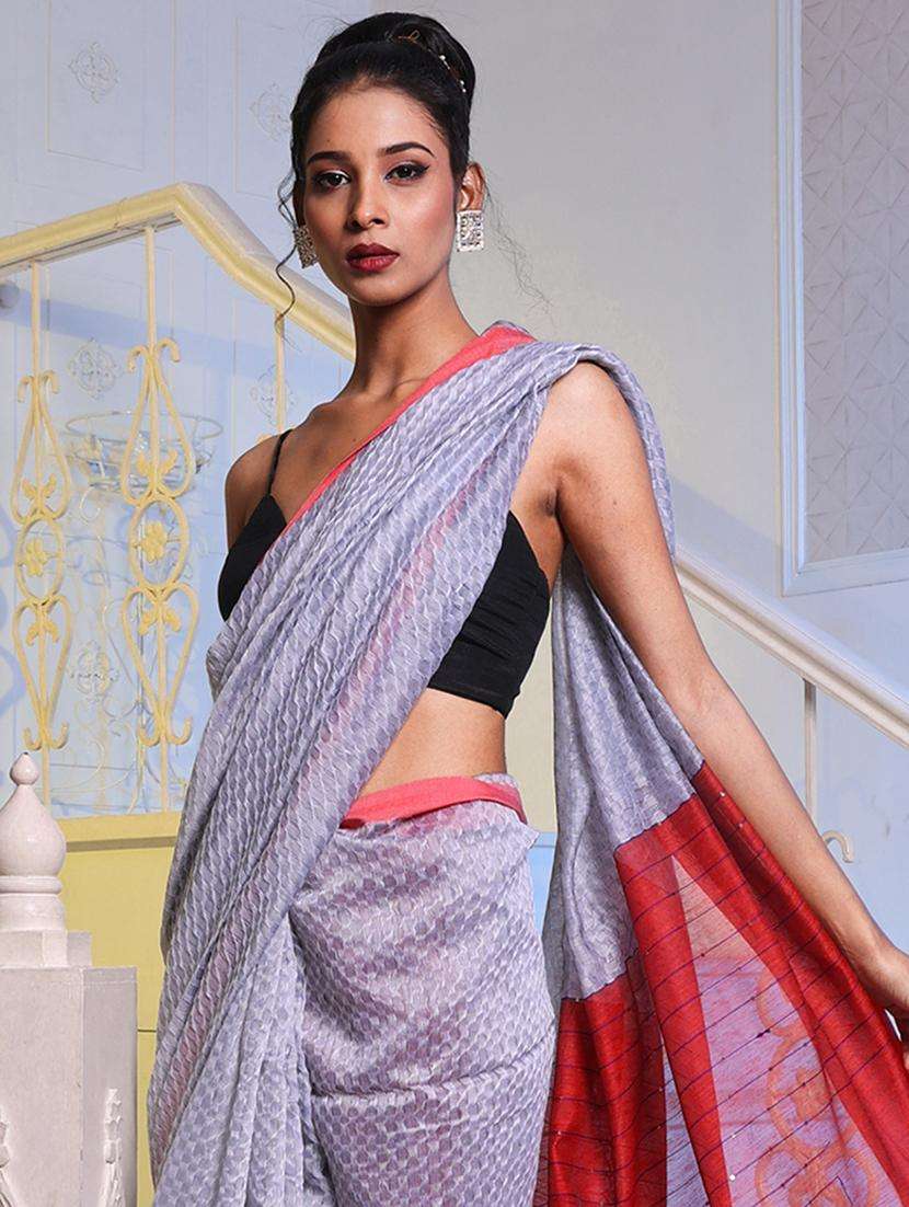 women self design handloom saree with blouse - 22043655 -  Standard Image - 2