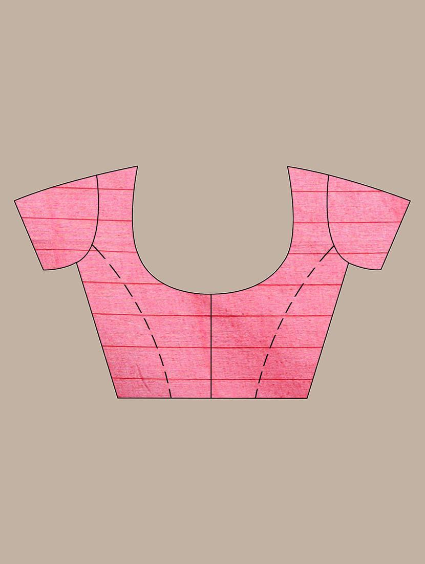women checkered handloom saree with blouse - 22043660 - Standard Image - 2