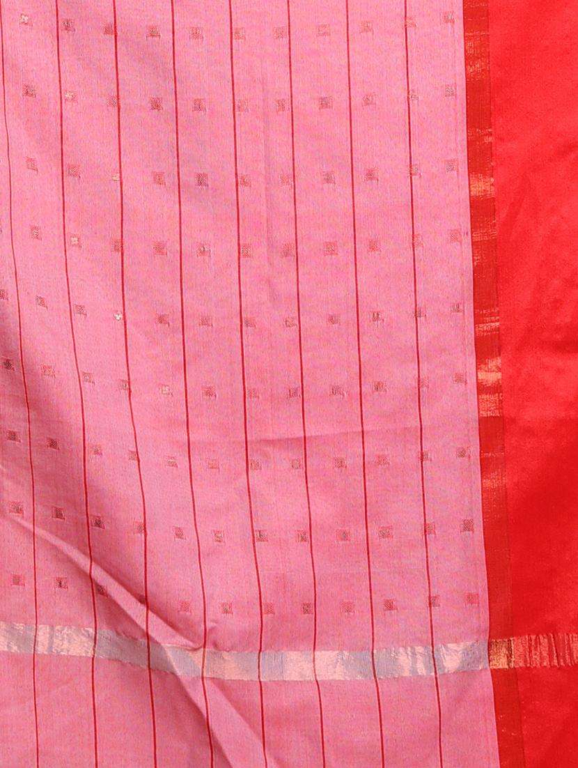 women checkered handloom saree with blouse - 22043661 - Standard Image - 2