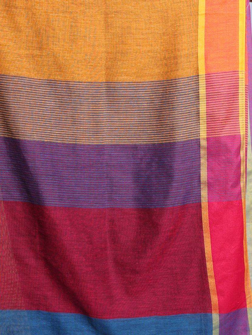 women blue handloom saree with blouse - 22043672 -  Standard Image - 2