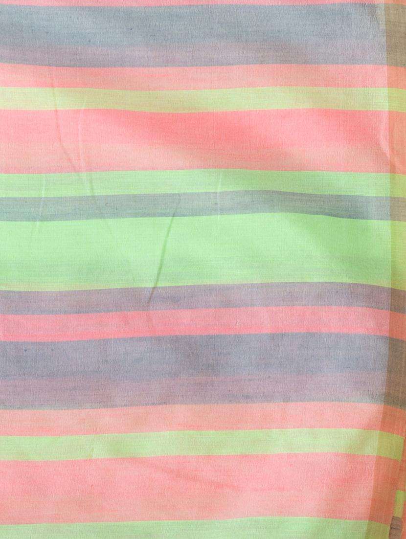 women striped handloom saree with blouse - 22043708 -  Standard Image - 2