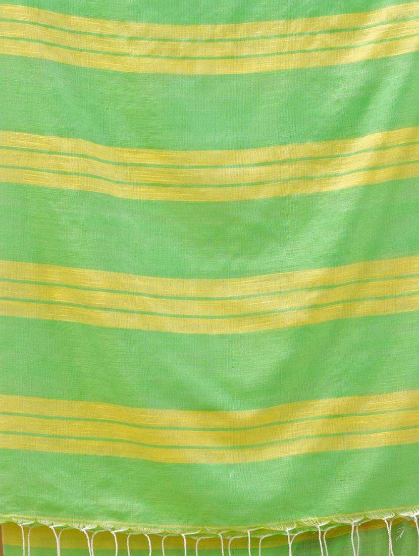 women striped handloom saree with blouse - 22043717 -  Standard Image - 2