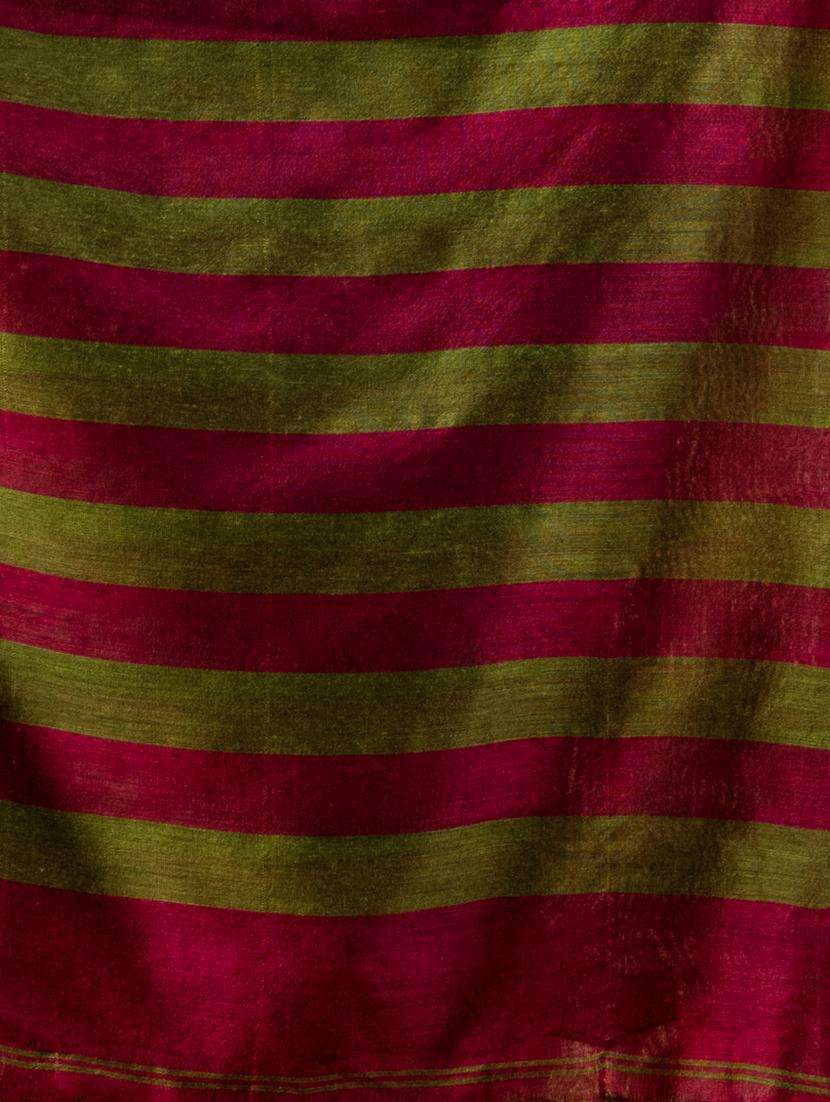 women striped handloom saree with blouse - 22043750 -  Standard Image - 2
