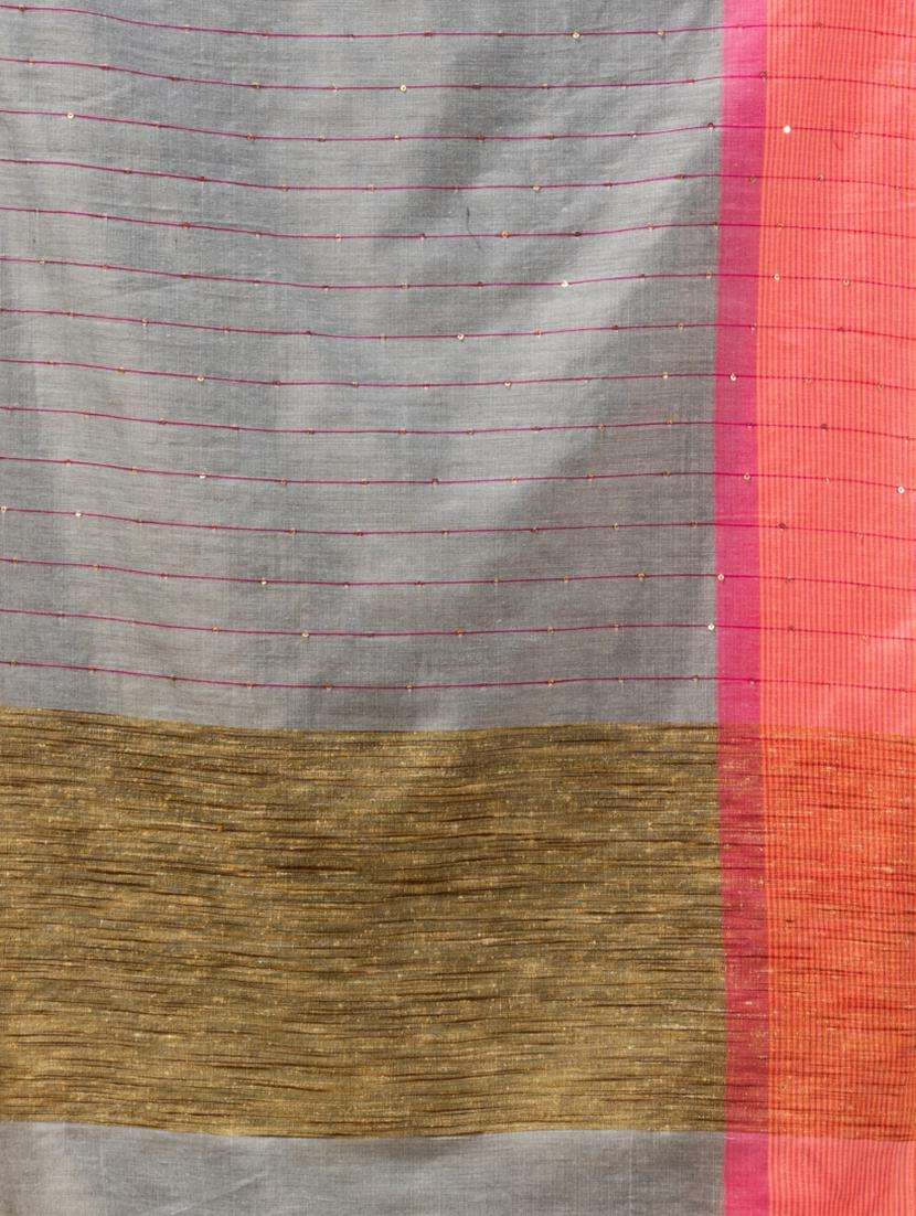 women striped handloom saree with blouse - 22043755 -  Standard Image - 2
