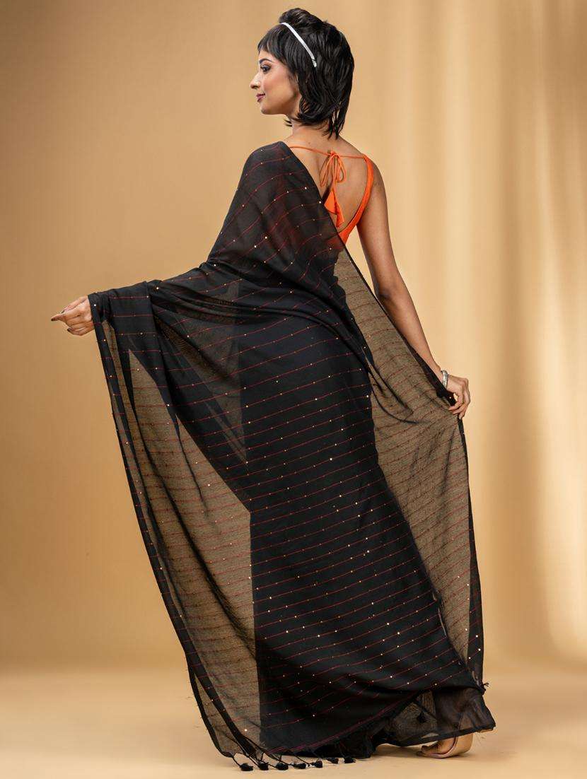 women solid with work handloom saree with blouse - 22043761 -  Standard Image - 2