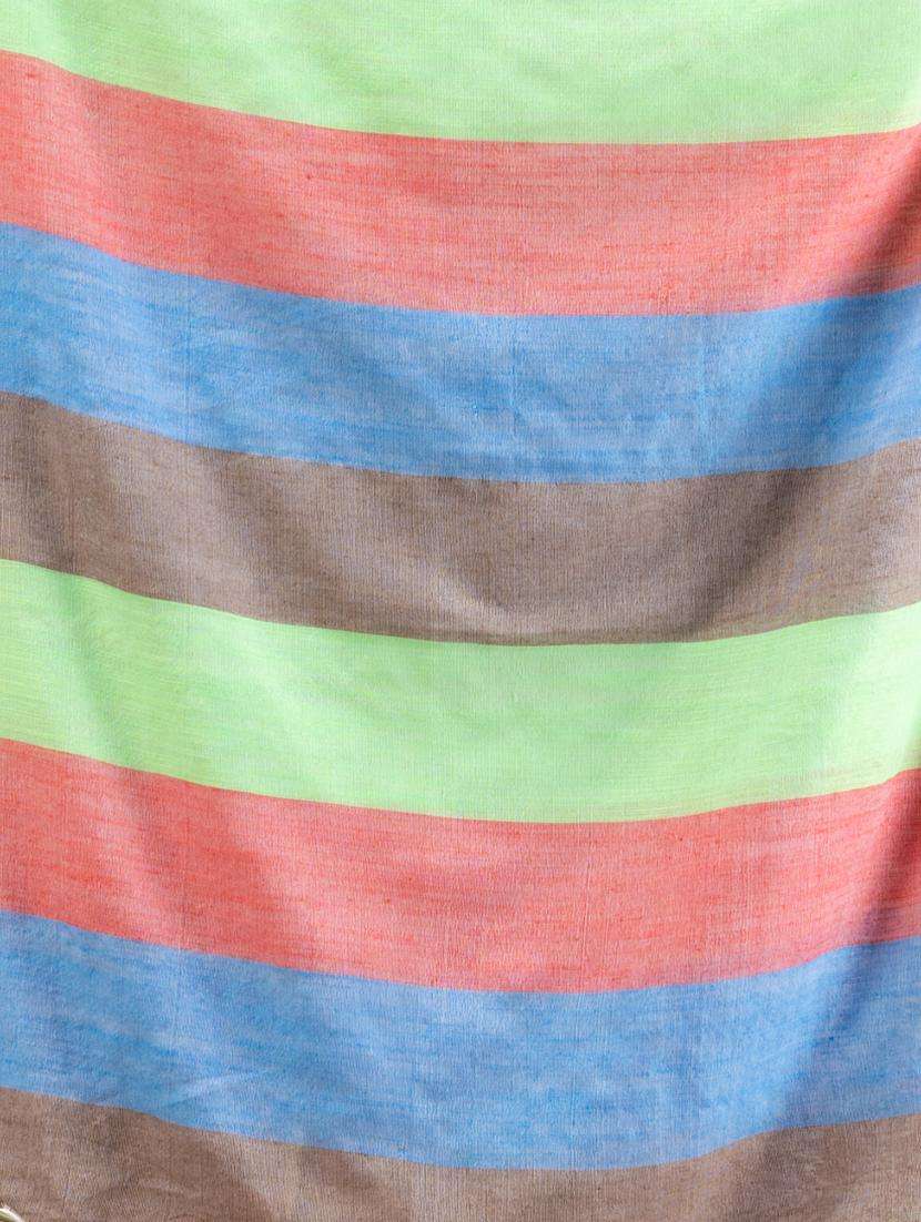 women striped handloom saree with blouse - 22043762 -  Standard Image - 2