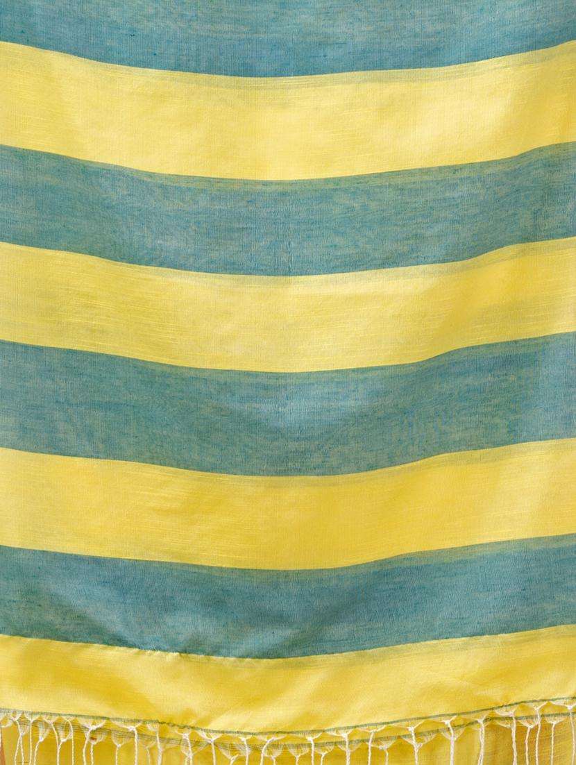 women striped handloom saree with blouse - 22043764 -  Standard Image - 2