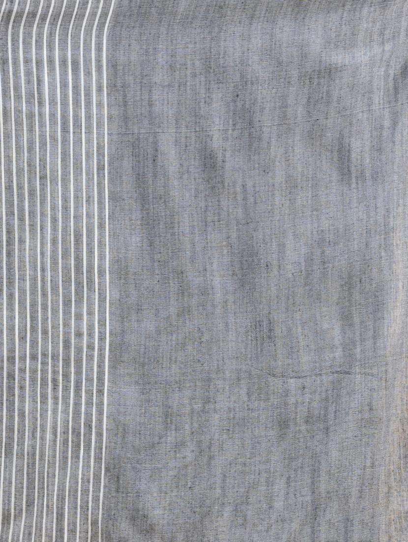 women solid handloom saree with blouse - 22043770 -  Standard Image - 2