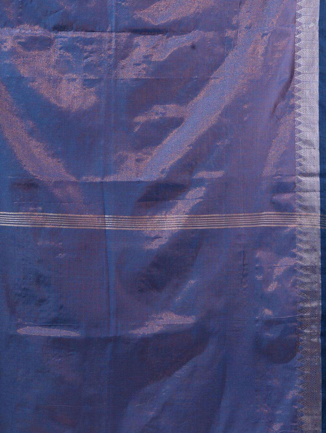 women blue handloom saree with blouse - 22043785 -  Standard Image - 2