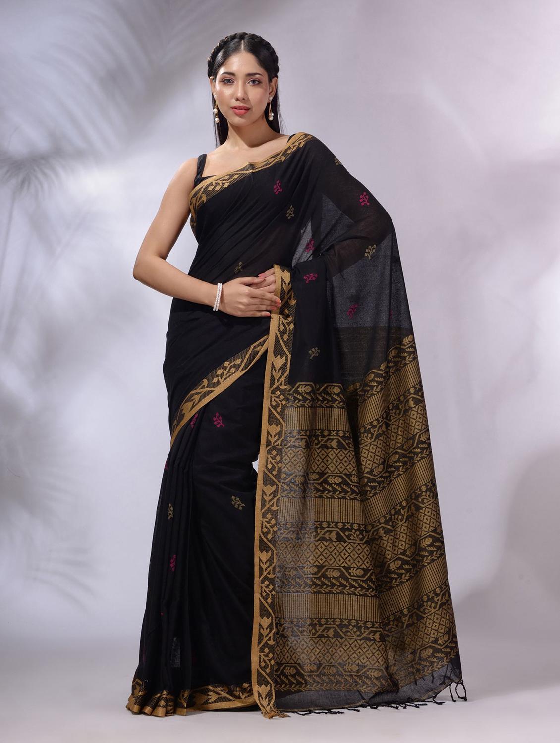 women self design handloom saree with blouse - 22043809 - Zoom Image - 0