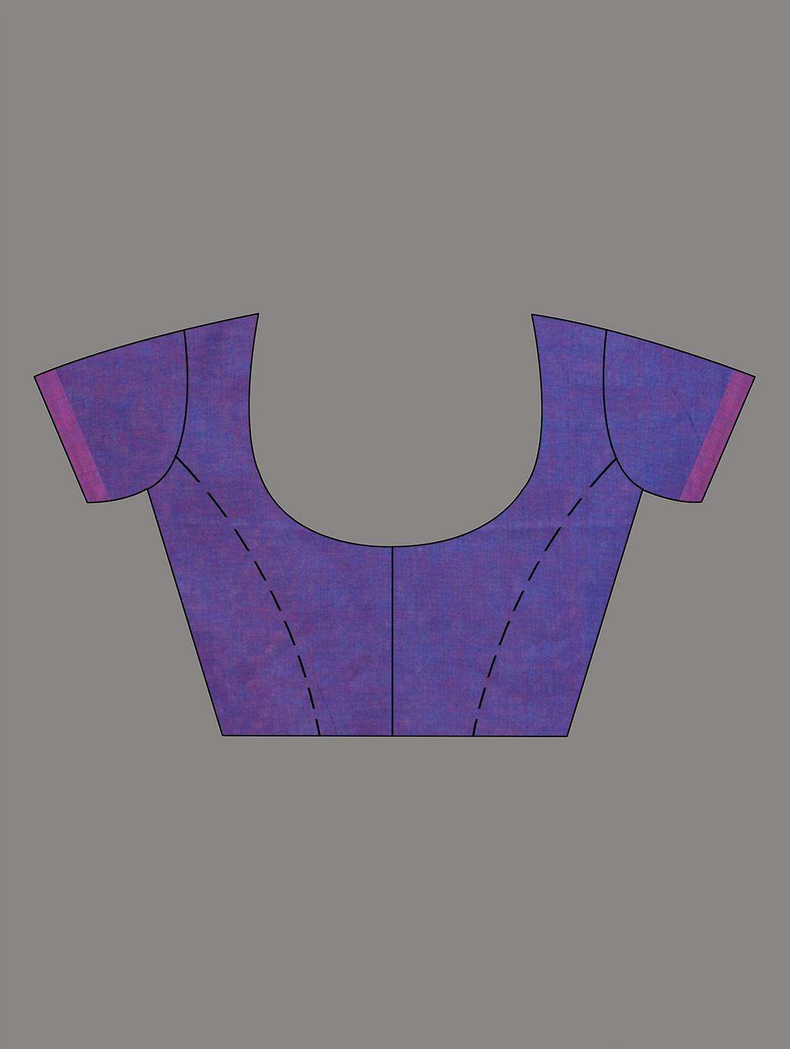 women solid handloom saree with blouse - 22043819 -  Standard Image - 2