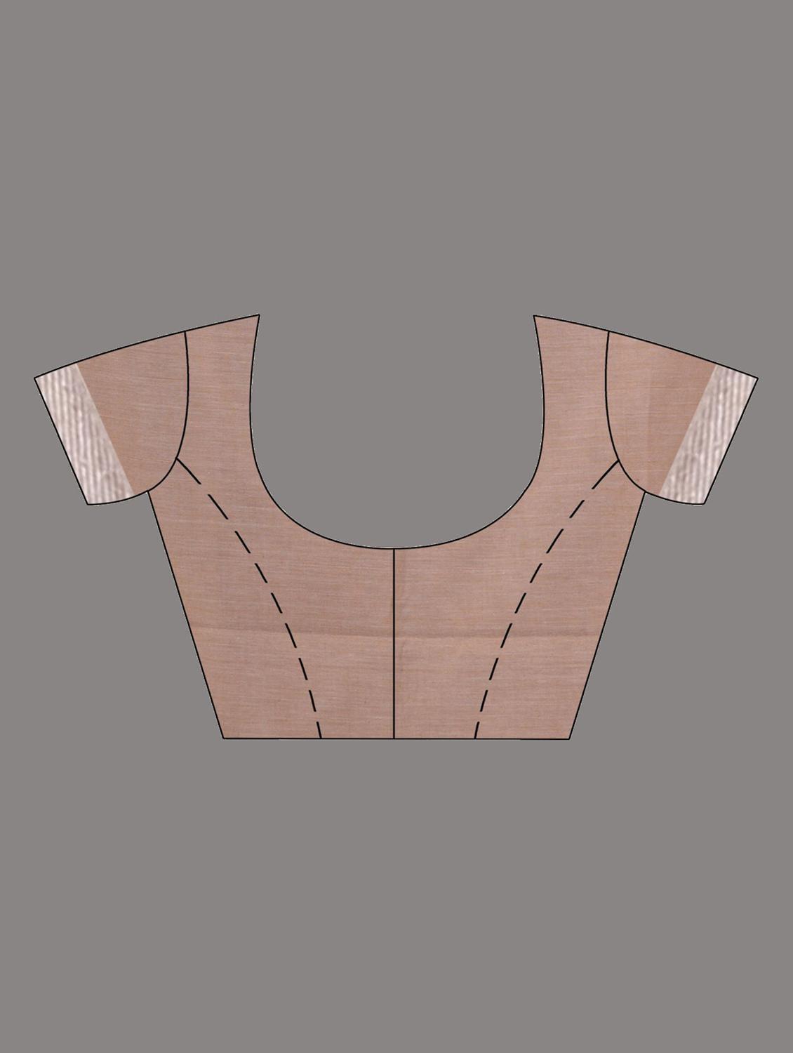 women beige handloom saree with blouse - 22043829 - Standard Image - 2