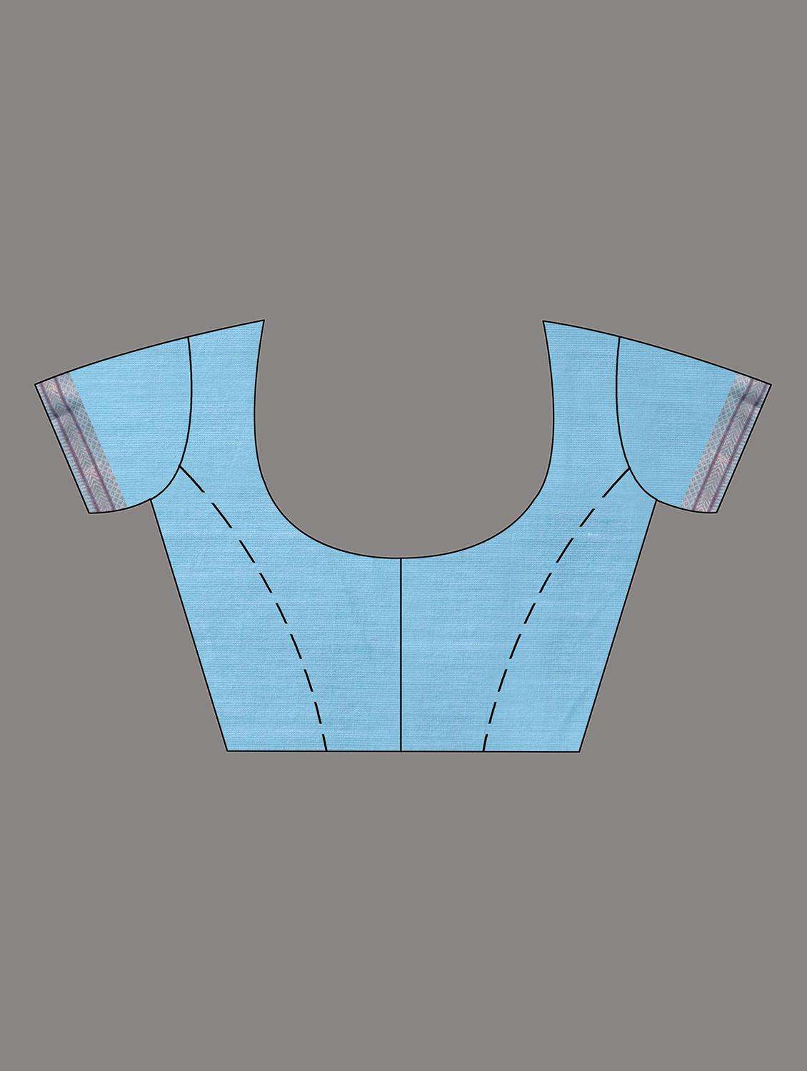 women solid with bordered saree with blouse - 22043898 -  Standard Image - 2