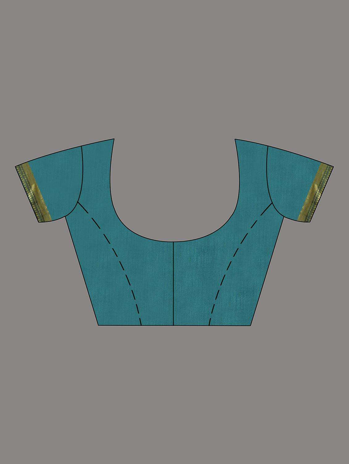 women solid with bordered saree with blouse - 22043899 -  Standard Image - 2