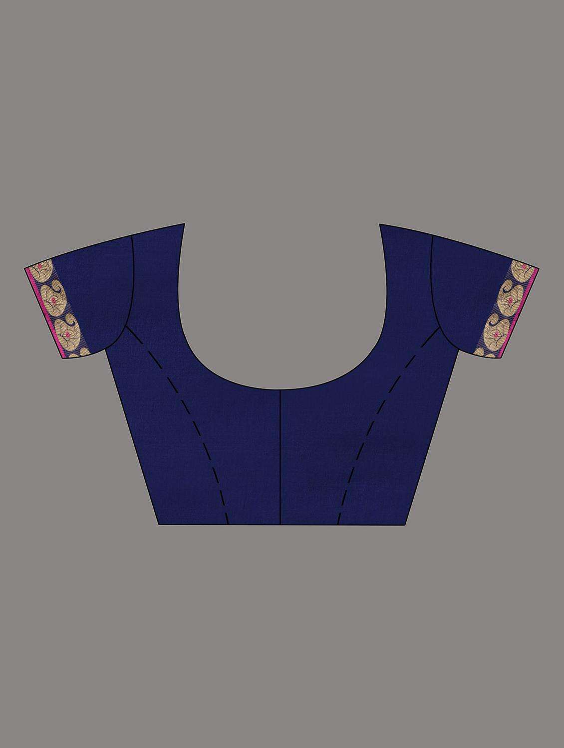 women solid with bordered saree with blouse - 22043904 -  Standard Image - 2