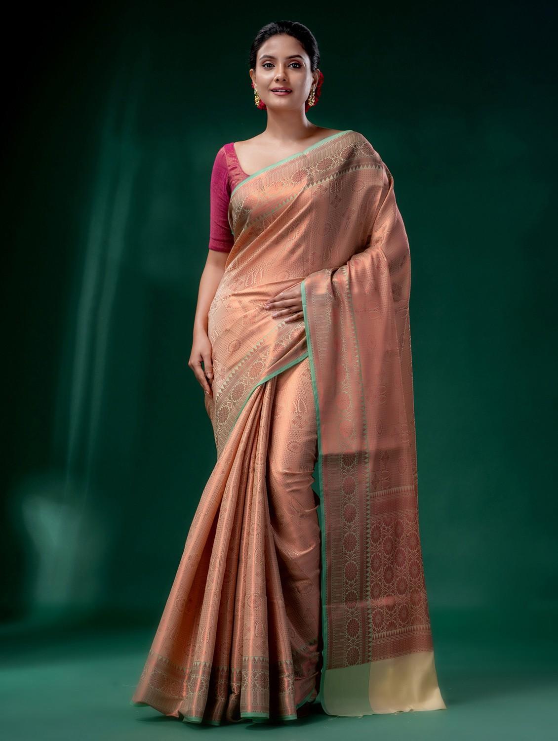 women self design southern silk saree with blouse - 22043919 - Zoom Image - 0